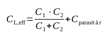 Lastkapazität Schwingfrequenz
