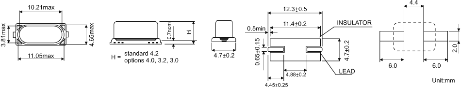 SMD MHz QUARTZ CRYSTAL HC-49-US-SMD